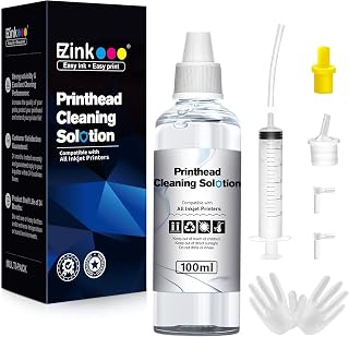 E-Z Ink Printer Cleaning Kit for Epson/HP/Canon/Brother Printers,100ML | Printer Head Cleaning kit for Epson/HP/Canon/Brother Inkjet Printers, Printers Cleaner Printhead Cleaning Solution for Inkjet