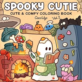 Spooky Cutie: Vol. 2 Coloring Book for Adults and Teens Featuring Lovely Creepy Creatures in Cozy Moments for Relaxation