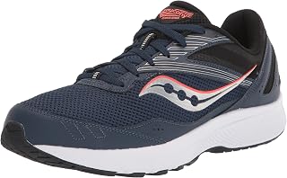 Saucony Men's Cohesion 15 Sneaker, Night/Vizi Red,8 Wide