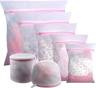 GOGOODA Mesh Laundry Bags for Delicates Durable Protective Wash Bags | Travel Storage Bags for Intimates Lingerie, 7PCS (1XXL, 1XL,1L,1M,1S,2 bra bags)