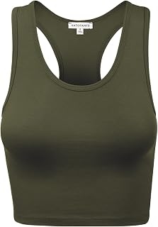 Women Sleeveless Racerback Tank Top Crop Top Lingerie Camisole Premium Cotton Shirt