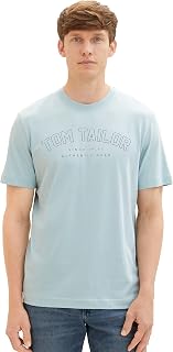 Tom Tailor Men's T-Shirt with Logo Print made of Cotton