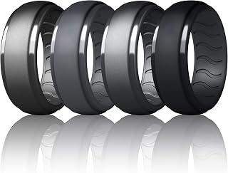 Silicone Ring Men, Mens Silicone Wedding Band, Rubber Wedding Rings For Men, Silicone Wedding Band Men
