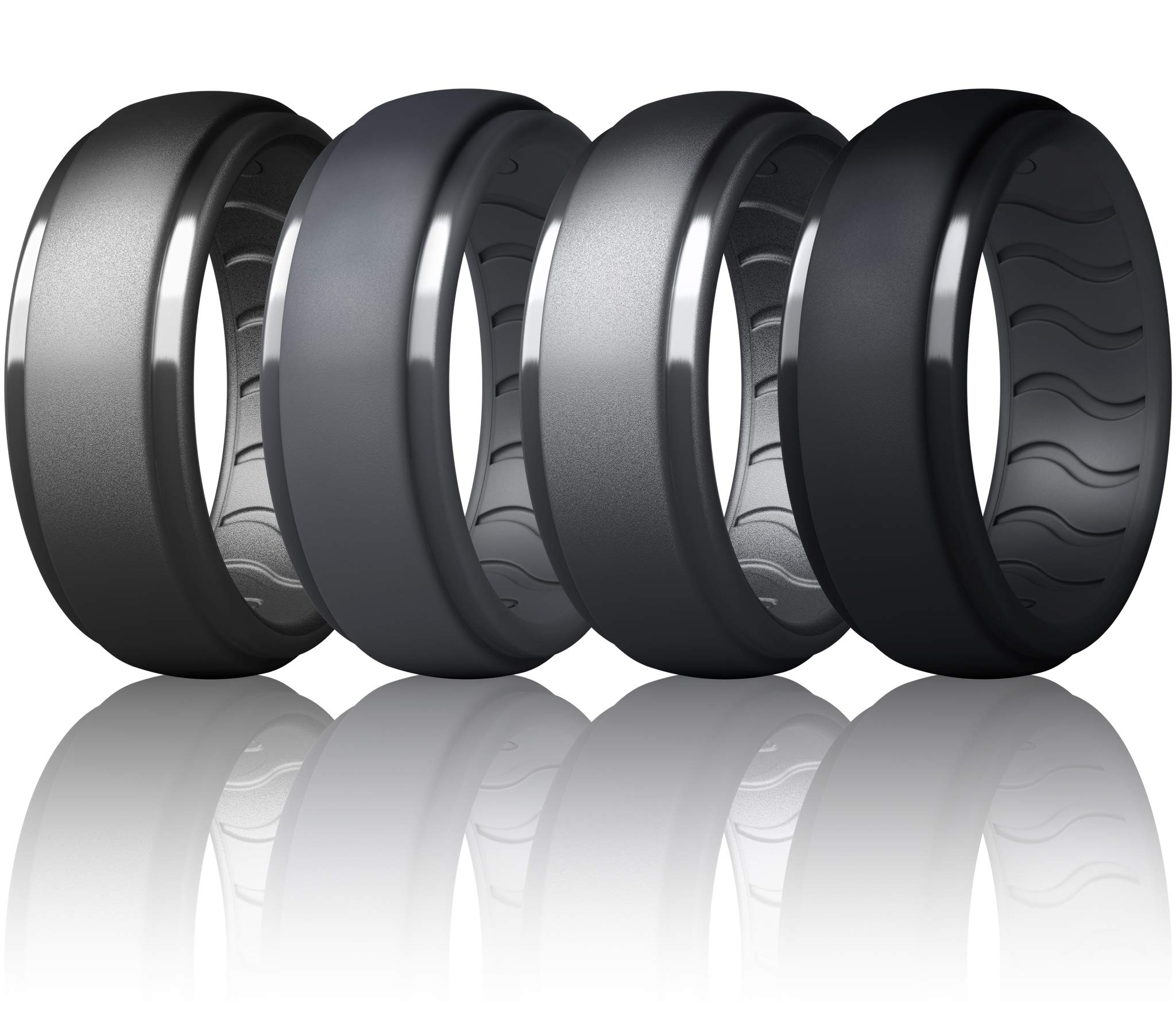 Silicone Ring Men, Mens Silicone Wedding Band, Rubber Wedding Rings For Men, Sil
