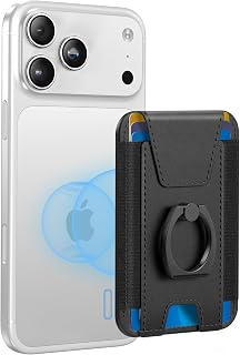 for Magsafe Wallet with Grip, 6-Card Holder; Stronger Magnetic Phone Wallet | Magnetic Card Wallet Holder for iPhone 18/17/16/15/14/13/12 Series, Privacy Flap, RFID Blocking, Black