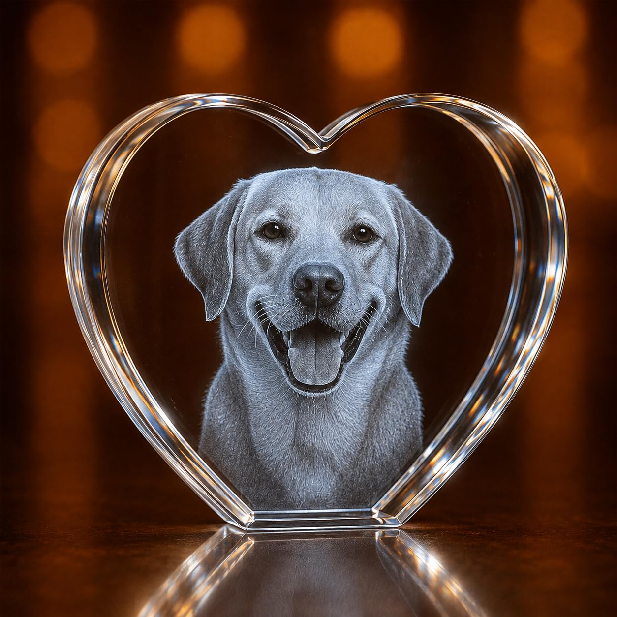 Personalized 3D Crystal Heart – Custom Photo Engraved Gift, Premium Crystal Keep