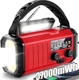 Hand Crank Emergency Radio, 10000mAh NOAA Weather Radio Solar Charging | Weather Radio& USB Charged, Radios Portable Am Fm with LED Flashlight, Reading Lamp, SOS Alarm for Emergency Situatio