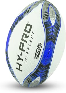 Hy-Pro Intercept Rugby Ball - Rugby Ball for Kids and Adults, For Use in the Garden, Recreation and Matches - Official Size 5 Training Ball