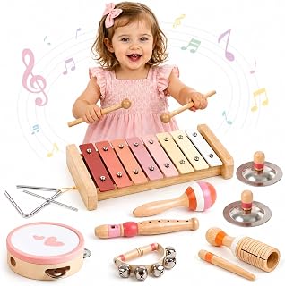 Kids Musical Instruments Musical Toy Xylophone Maracas Girl Toys Baby Wooden Baby Toys for Girl Boy Gifts