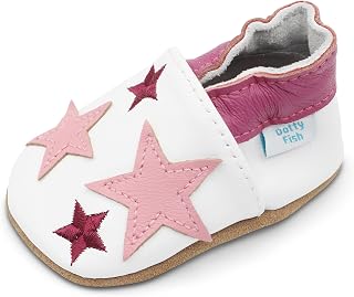 Dotty Fish soft leather baby shoes with non-slip suede soles, Toddler shoes, boys, Animals, EU 17 - 28/UK 1 - 10