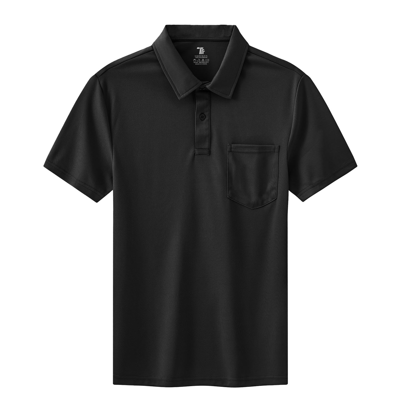 BASUDAM Men's Outdoor Polo Shirts with Pocket Quick Dry Short Sleeve Work