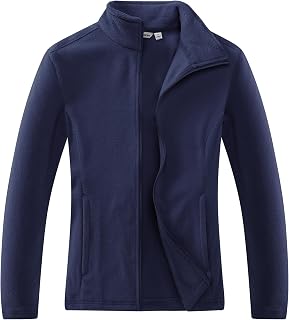 Outdoor Ventures Women's Lightweight Warm Zip Up Long-Sleeve Soft Polar Fleece Jacket for Fall Winter