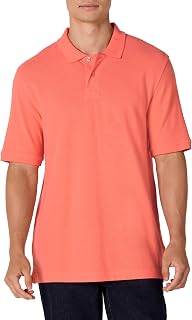 Amazon Essentials Men's Regular-Fit Cotton Pique Polo Shirt, Short Sleeve (Available in Big & Tall)