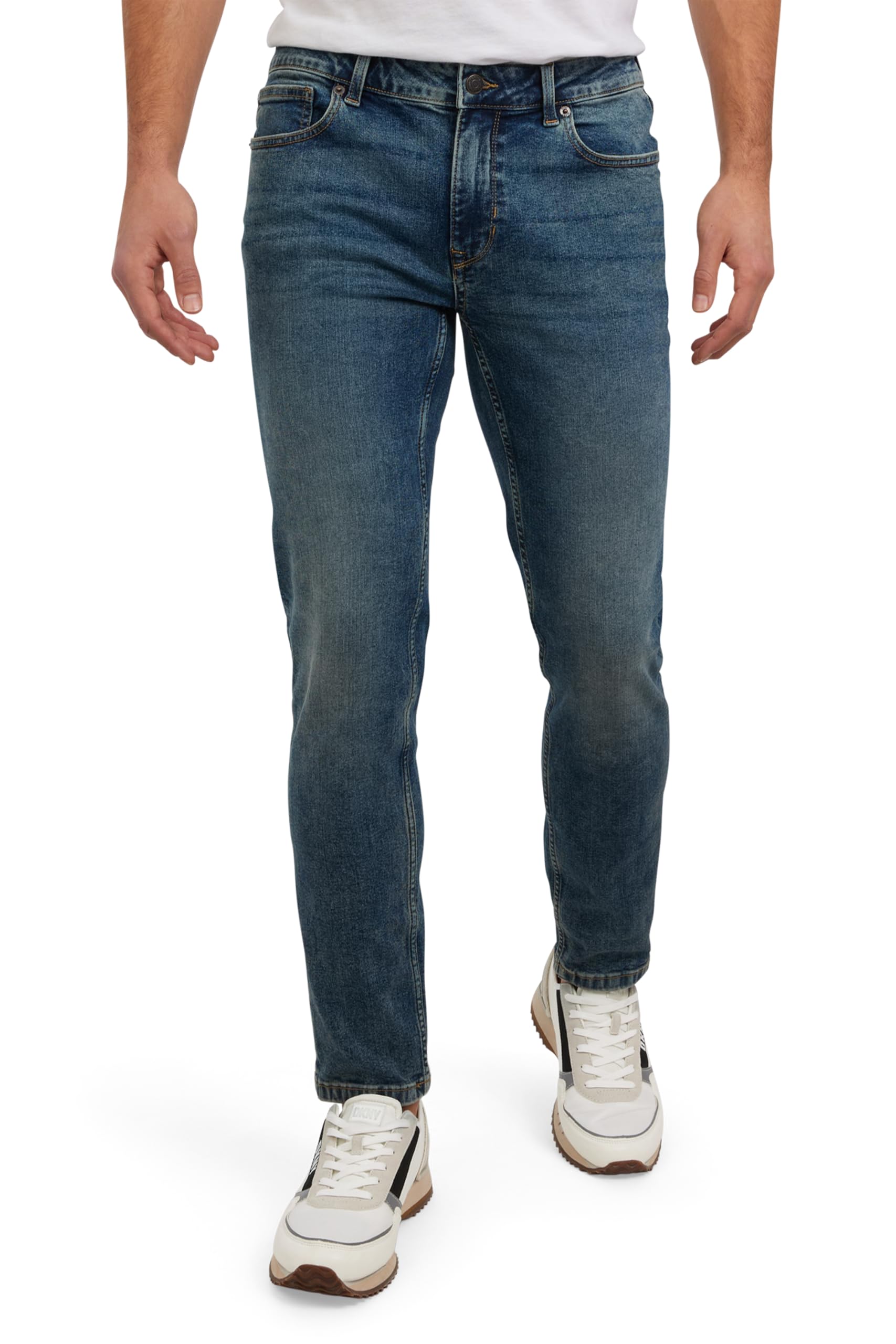 DKNY Mercer Men's Skinny Jeans - Premium Stretch Denim Pants with Classic 5 Pock