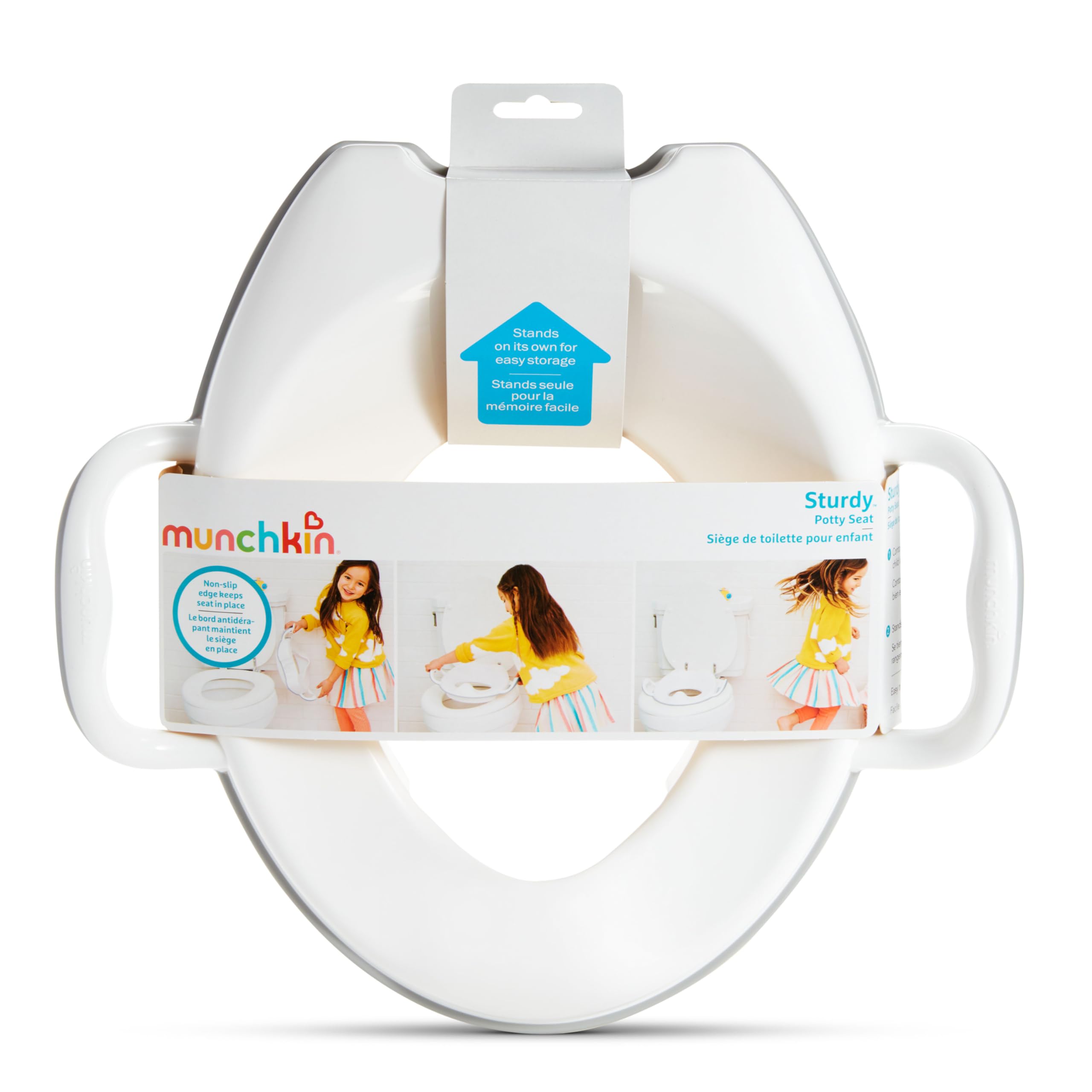 Munchkin Sturdy Potty Seat | Potty Training Toilet Seat with Handles and Legs | 