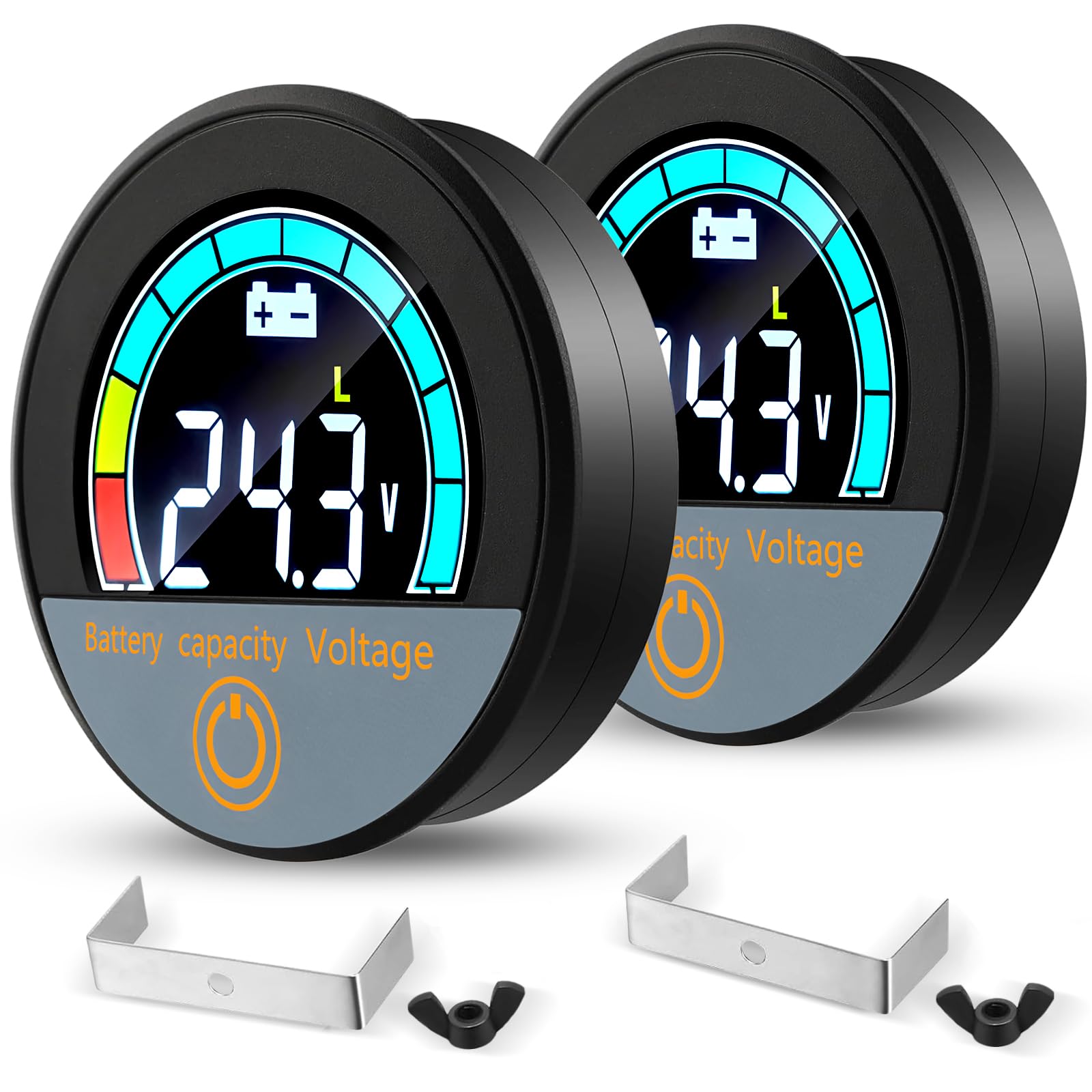 Battery Monitor Voltage Meter 12V 24V 48V 60V 72V 84V Waterproof Digital Indicat