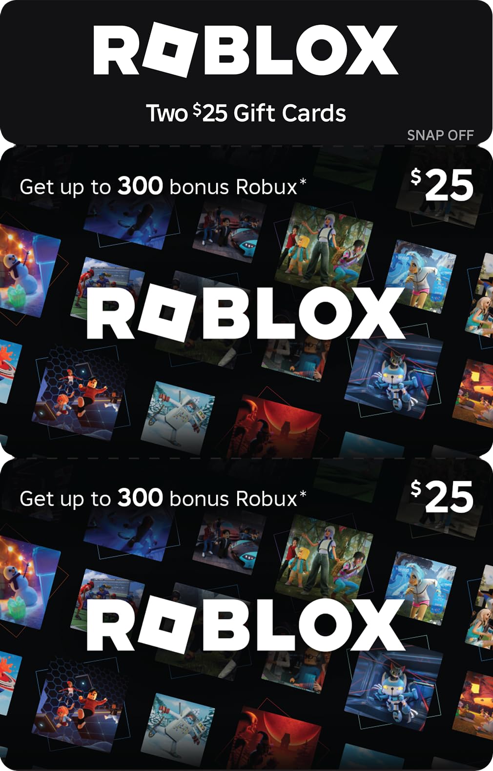 Roblox Physical Gift Cards | [Includes Free Virtual Item] Multipack 2 x $25 - $5