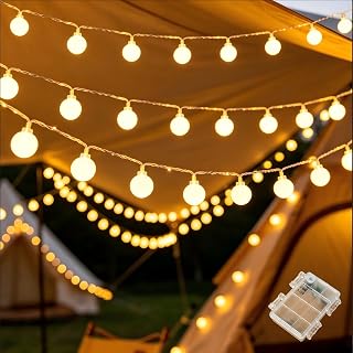 Etopgo Battery Fairy Lights, 3M20LED Globe String Light with 6h Timer,Waterproof Christmas Decoration Lights for Indoor/Outdoor, Bedroom,Balcony, Garden,Camping