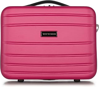 WITTCHEN Globe Line Cosmetic Case Travel Suitcase Hand Luggage Cabin Case Hard Shell ABS Combination Lock 25 x 33 x 16.5 cm Pink Lufthansa/Eurowings/Ryanair/Condor/Discover Airlines