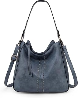 Montana West - Hobo bag for women, crossbody bags and handbags, elegant shoulder bags for women, Blue (Jean Blue), 11"x5"x10"