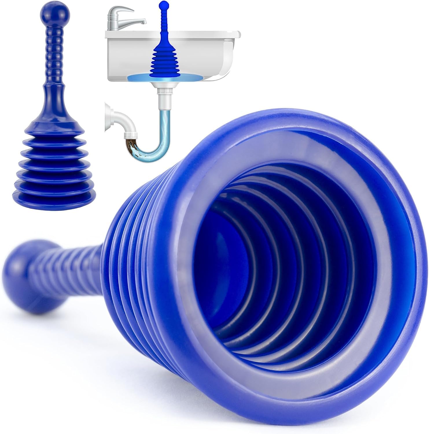 Luigi's Sink Plunger Kitchen - Sink Plunger Bathroom - Drain Bathtub or Shower -