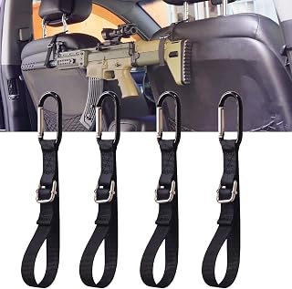 GuRK 4-Pack Adjustable Truck Gun Racks for Rifles and Shotguns | Securely Holds Firearms with Adjustable Loop,Protects Finishes,Provides Quick Access,Universal Automotive Gun Rack Use