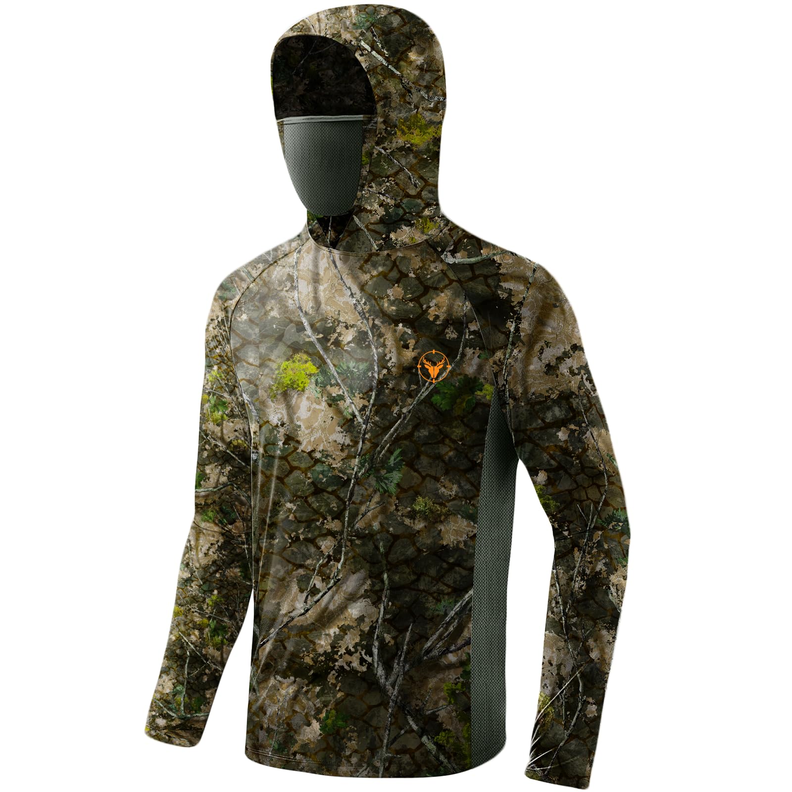 Palmyth Hunting Hoodie with Mask for Men Long Sleeve Sun Protection UV UPF 50+ C