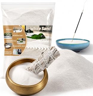 RAINFLOW 15oz Fine White Sand - Quartz Sand for Crafts & Decor