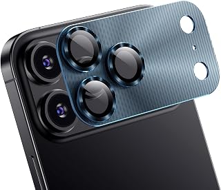 Korecase [2 Pack] Camera Lens Protector for iPhone 17 Pro Max & iPhone 17 Pro Metal Tempered Glass Camera Film Cover, Strong Adhesion, 9H Hardness Anti-Scratch Rear Camera Lens Cover -Blue