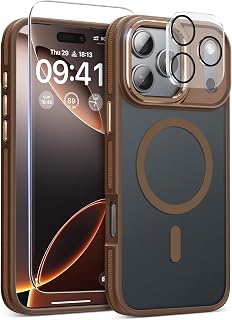 Magnetic 3 in 1 for iPhone 17 Pro Max Case, Shockproof & Bumper - Brown
