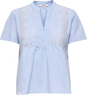 ONLY Onlskano SS EMB Top WVN Women's