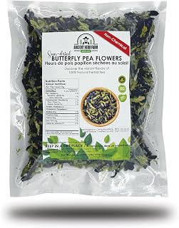 Dried Butterfly Pea Flowers (100g) – Natural Blue Herbal Tea & Food Colouring – Colour-Changing with Citrus – Caffeine-Free & Non-GMO