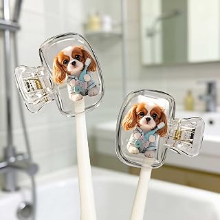2 Pcs Toothbrush Caps 4*4cm Clip Portable Plastic Toothbrush Caps for Home Travel Work Camping School Home Use