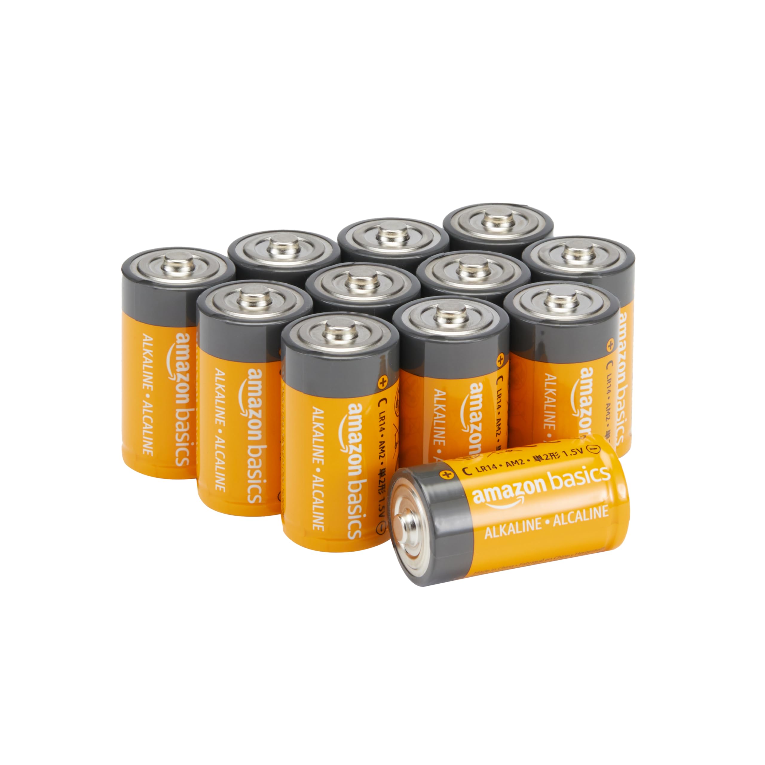 Amazon Basics 12-Pack C Cell All-Purpose Alkaline Batteries, 1.5 Volt, 5-Year Sh