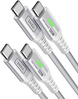 INIU USB Type-C to Type Cable [2m+2m, White] 100W PD 5A USB C Cable USB C