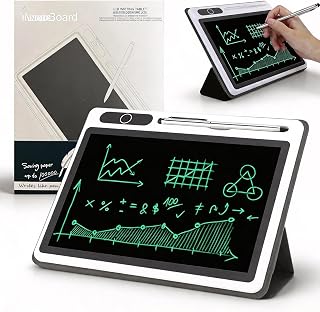 AGJIQ 9 Inch LCD Writing Tablet,LCD Drawing Board, Electronic Writing Pad | LCD Drawing Board with Tri-Fold PU Leather Case, CR2025 Battery, Portable Electronic Notepad for Notes, Study & Office