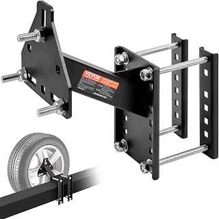 VEVOR Spare Tire Carrier, Trailer Spare Tire Mount, 160 lbs Capacity, Utility Trailer Accessories Fits Most 4 &amp; 5 &amp; 6 &amp; 8 Lugs Wheels on 4", 4.25", 4.5", 4.75", 5", 5.5", 6", 6.5" Bolt Patterns
