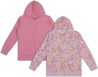 Pink Angel Little & Big Girls Zip Up Hoodie, Kids Full Zipper Hooded Fashion Sweatshirt