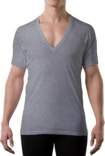 THOMPSON TEE The Men's Sweatproof Undershirt - Cotton Deep V Neck - Original Fit - with Sweat Pads