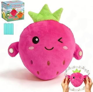 Child Musical Sensory Toy,Interactive Plush Toy with Sounds,Strawberry Doll | Sensory Activity Learning Educational Kid Toy,Fun Christmas and Birthday Gifts for Multiplayer interaction,Skin Touch sensing