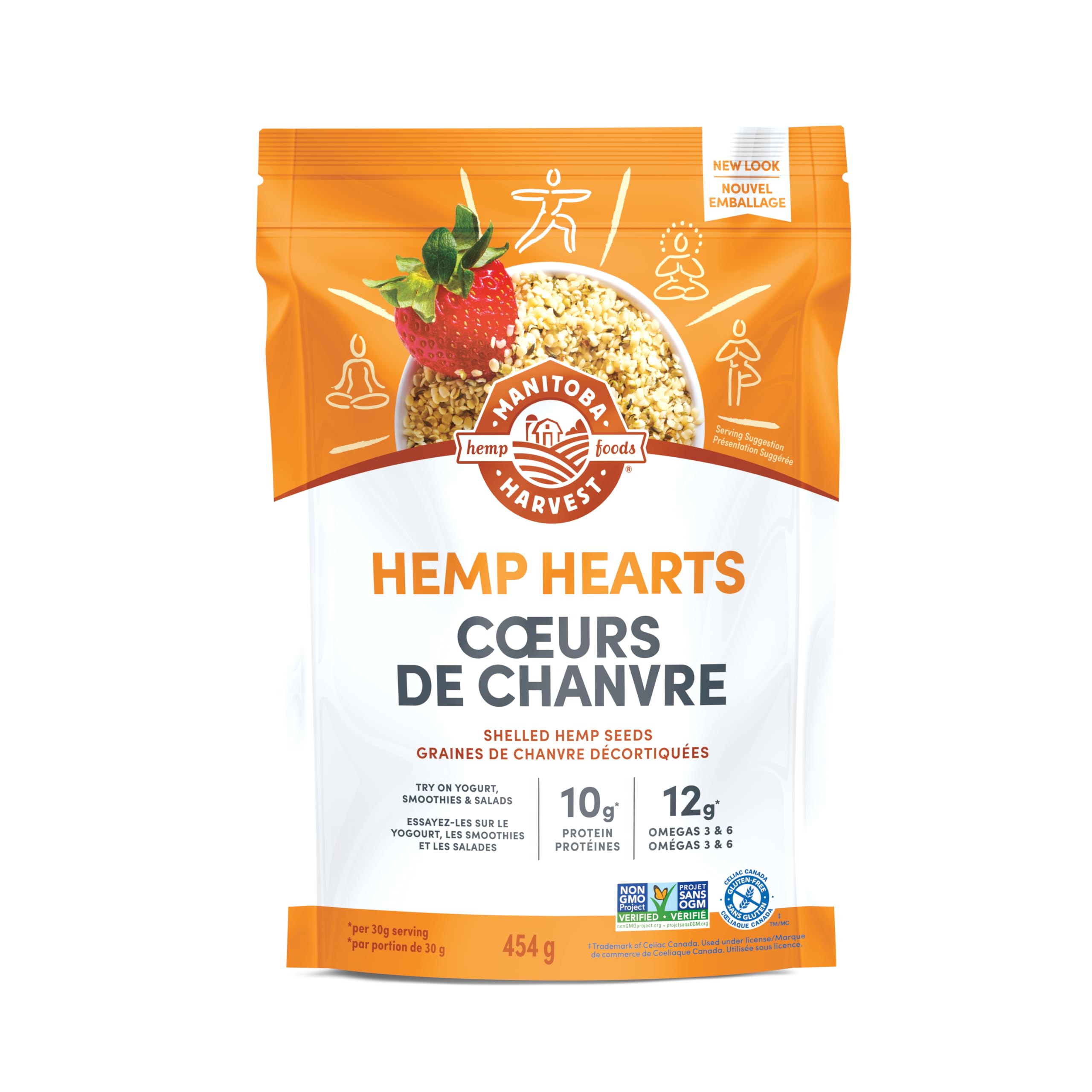 Manitoba Harvest Hemp Hearts, Shelled Hemp Seeds, 454 g | 10 g Plant-Based Prote