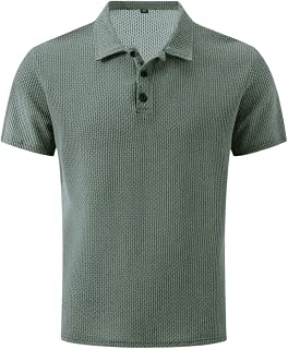 Breeze Capri Polo Shirts for Men- Ultra Comfortable Polo Shirt Textured Breathable Refreshing Silky Casual,Beer Belly