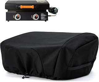 Griddle Cover for Blackstone 22" Tabletop Grill with Hood, Cover Only | Complete Propane Protection, Waterproof, UV-Resistant, Windproof Velcro & Drawing, Anti-fade Grill Cover, Outdoor BBQ Guard
