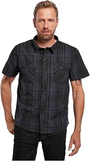 Brandit Roadstar Men's Short-Sleeved Shirt Black/Red Regular