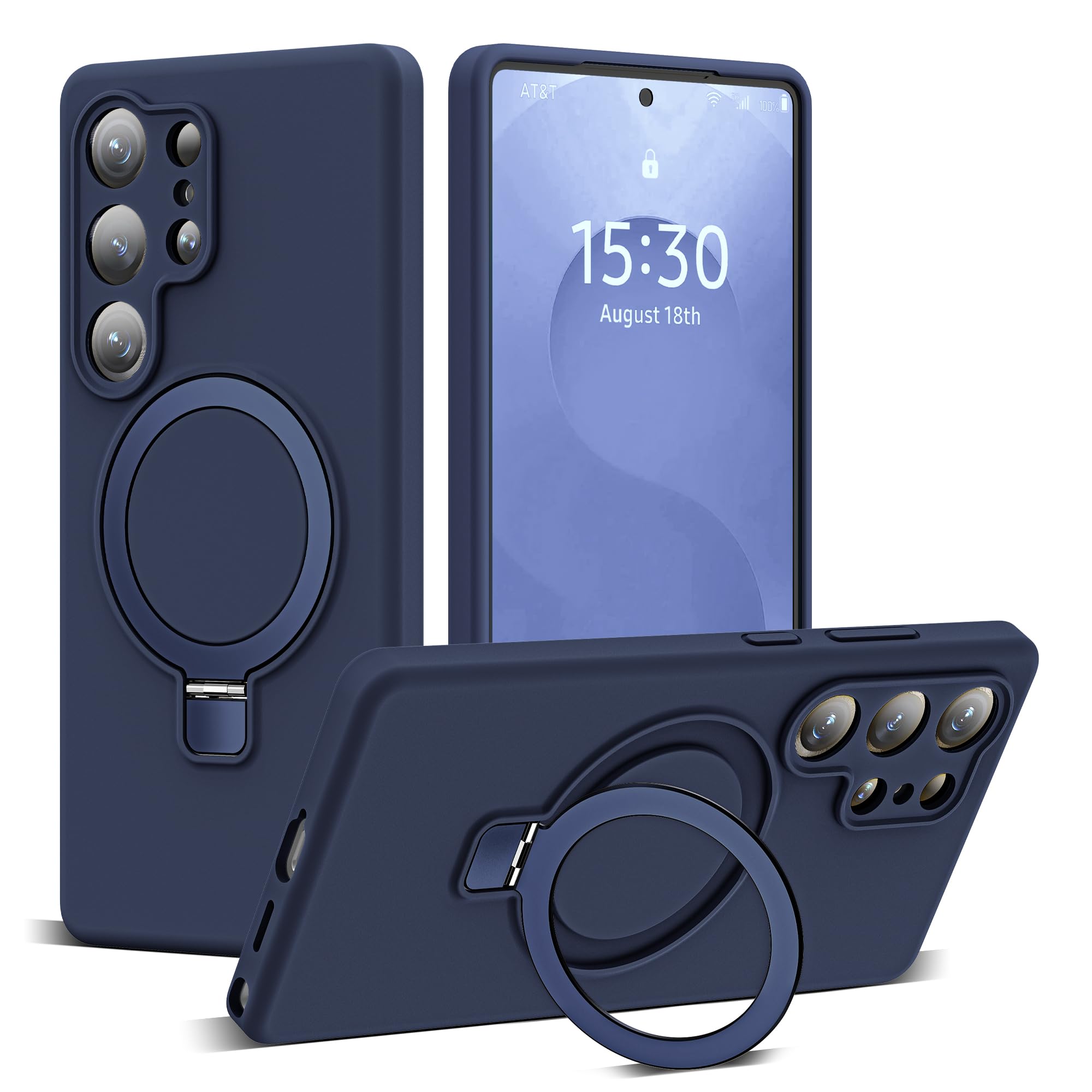 Case for Samsung Galaxy S25 Ultra with Stand,6.9" Dark Blue