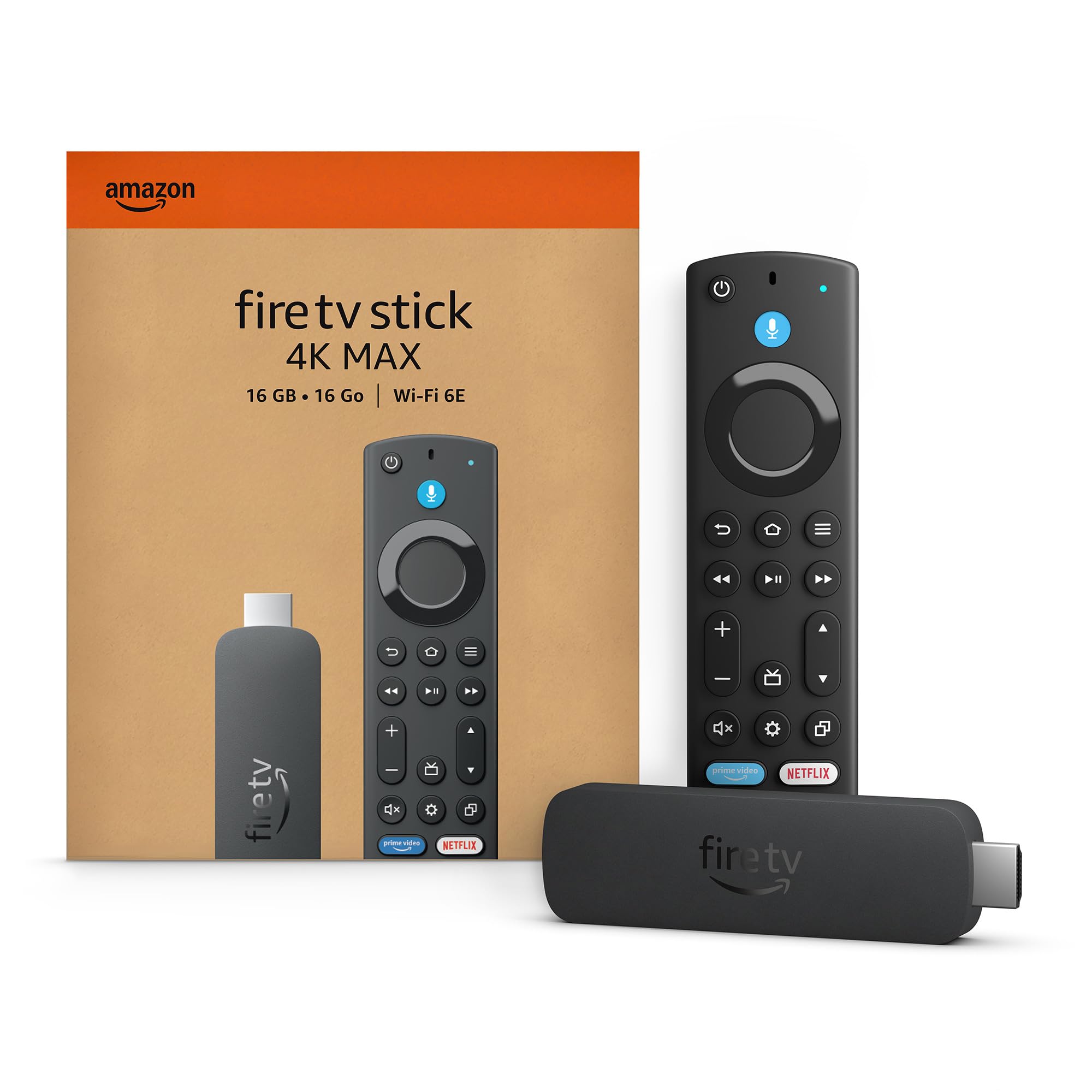 Amazon Fire TV Stick 4K Max (newest model), streaming device, supports Wi-Fi 6E,
