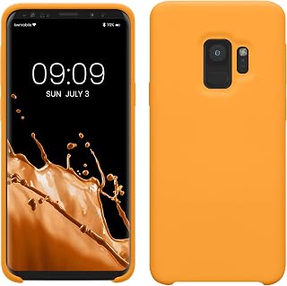 kwmobile Case Compatible with Samsung Galaxy S9 Case – TPU and Silicone Anti-Shock Case – Suitable for Wireless Charging – Fruity Orange