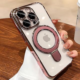 SMARTFOX Magnetic Stand for iPhone 16 Plus Case [Fit for MagSafe] Pink