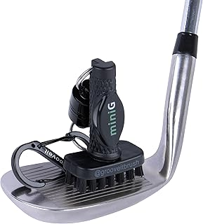 Grooveit Mini Golf Brush The Small MiniG 'Dry Scrubber' Features A Detachable Magnet, Heavy-Duty Nylon Bristles, and 3-Yr Warranty - Used On All Professional Tours - Golf Accessory of 2023