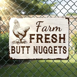 Vintage Metal Wall Sign Farmhouse Yard Farm Chicken Coop Home Decor Kitchen Outdoor Decor